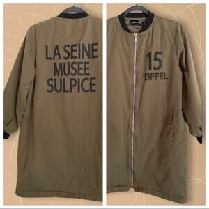 Plastic Island long bomber jacket